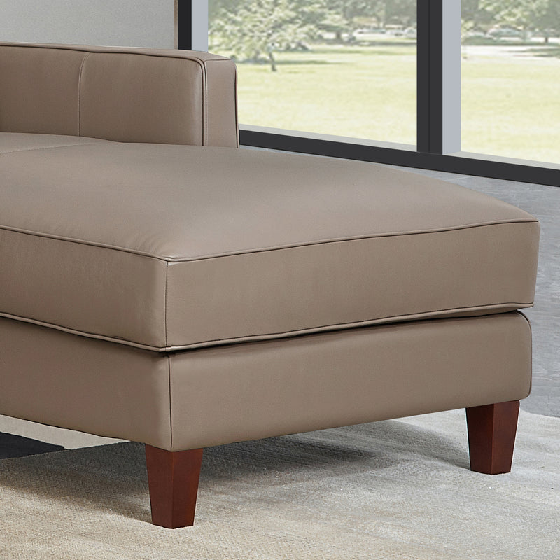 West Park Top Grain Leather Sofa Chaise - Prospera Home