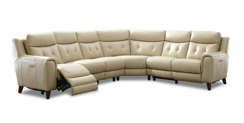 Campania Top Grain Leather Power Sectional Collection